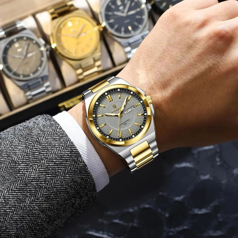 Classic Visual Trend Luminous Stainless Steel Men's Quartz Watch