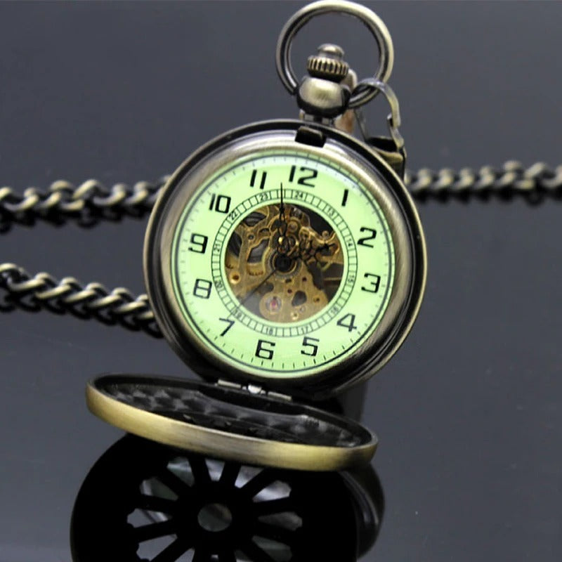 Luminous Antique Steampunk Mechanical Pocket Watch