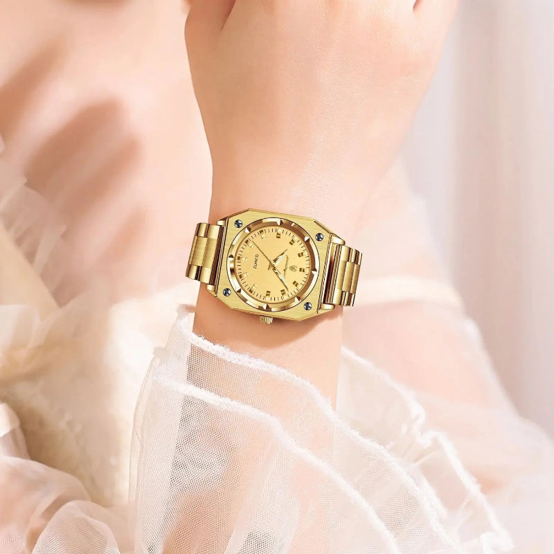 Stainless Steel Women's Luminous Exquisite Dial Quartz Watch