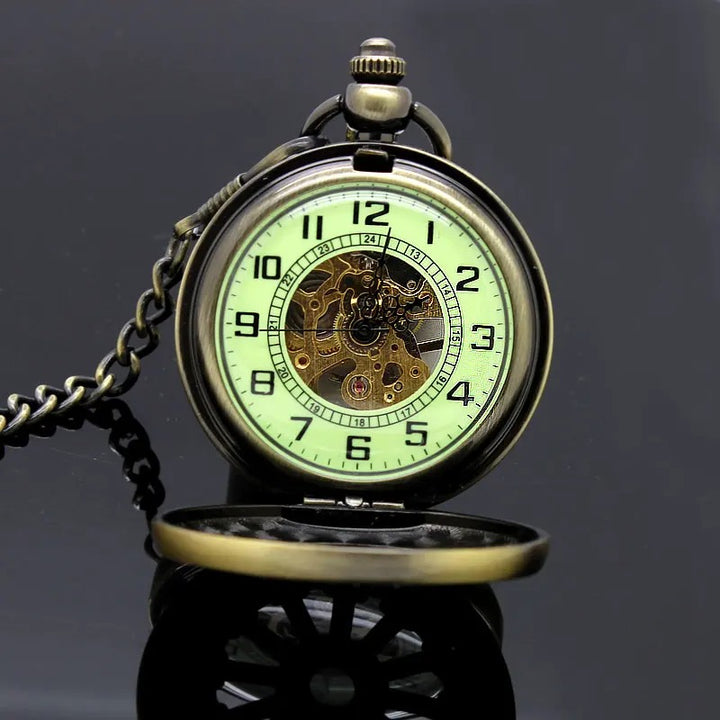 Luminous Antique Steampunk Mechanical Pocket Watch
