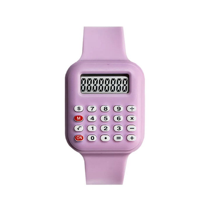 Multi-Purpose Rubber Strap Digital Watch with Calculator for Kids