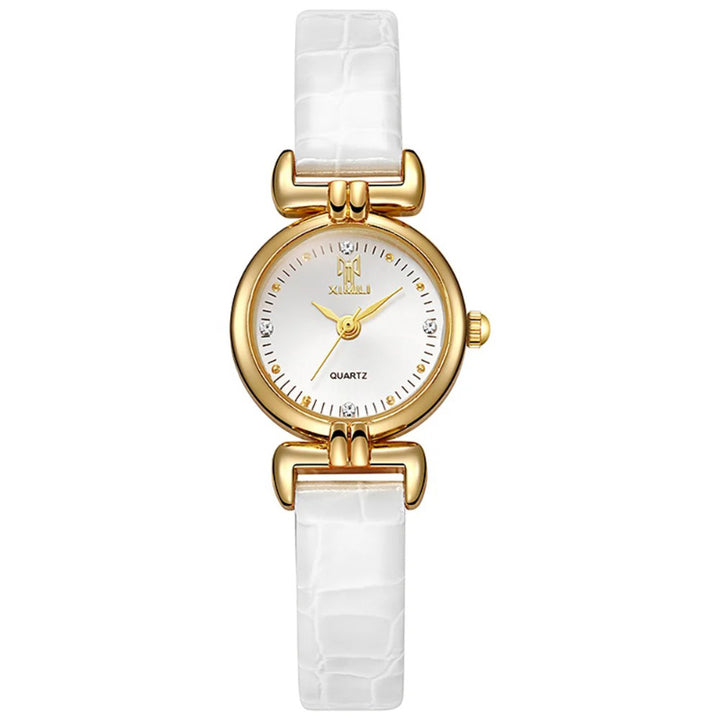 Slender Elegance Women's Genuine Leather Quartz Watch