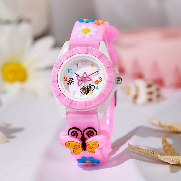 Butterfly Themed Quartz Watch for Children’s Everyday Wear