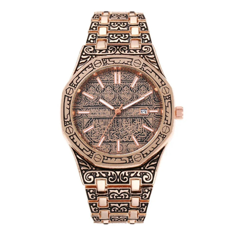 Luxury Arabic Calligraphy Design Stainless Steel Men's Watch