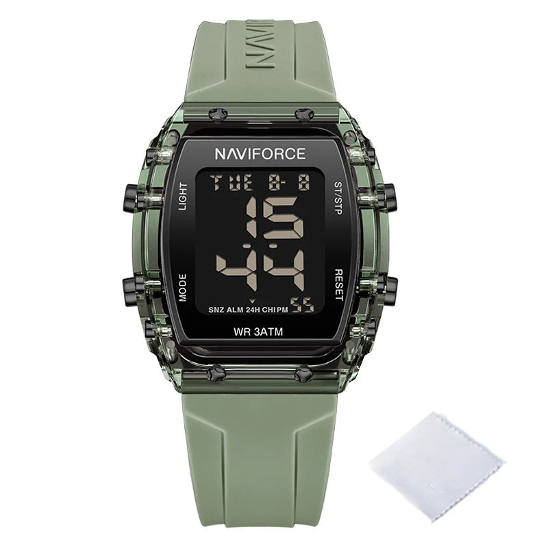 Sport and Casual Elegance Barrel-Shaped Digital Watch for Women