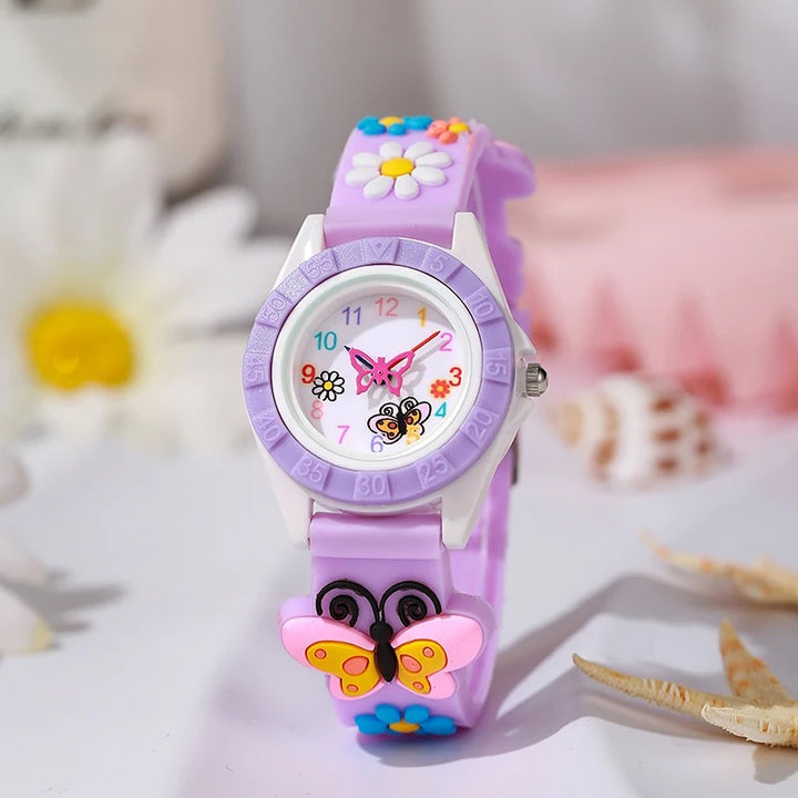 Butterfly Themed Quartz Watch for Children’s Everyday Wear