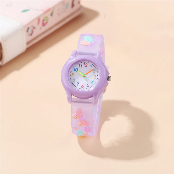 Beginner-Friendly Butterfly Pattern Quartz Watch for Kids