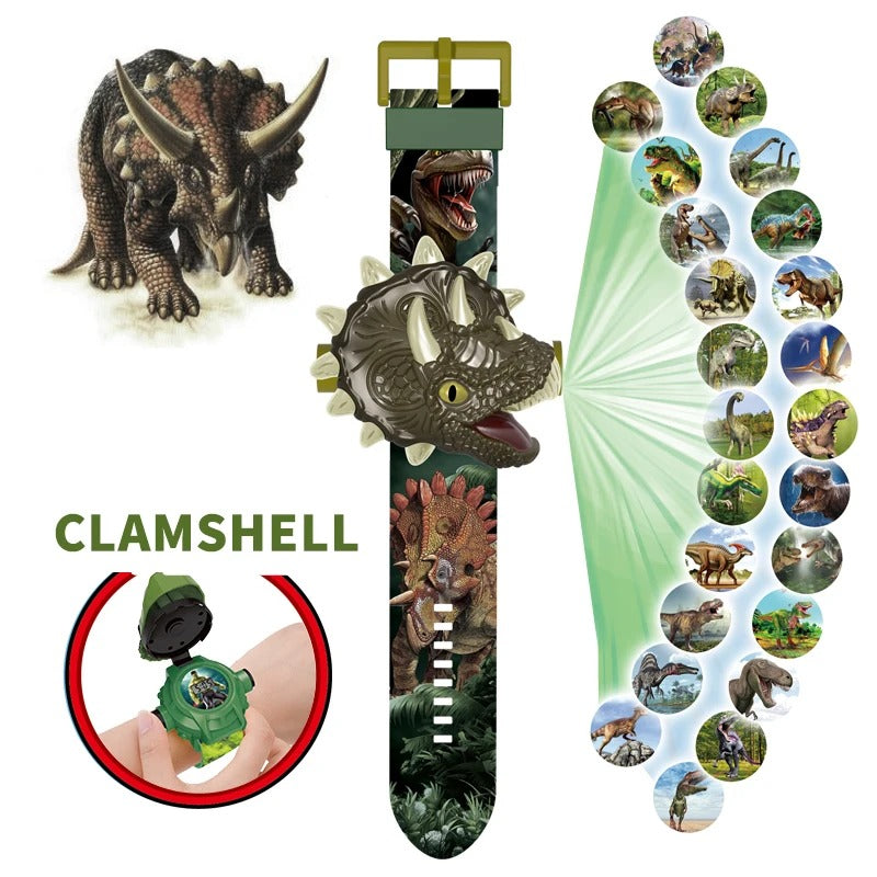 Children's 24-Design Dinosaur Projection Digital Watches