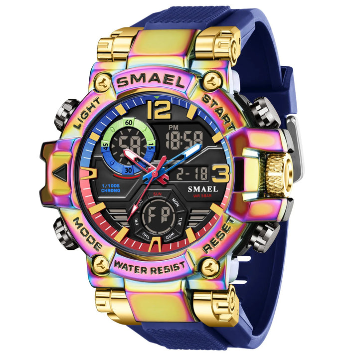 Military-Style Shockproof Men's Sport Watch with Large Dial