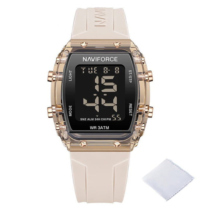 Sport and Casual Elegance Barrel-Shaped Digital Watch for Women