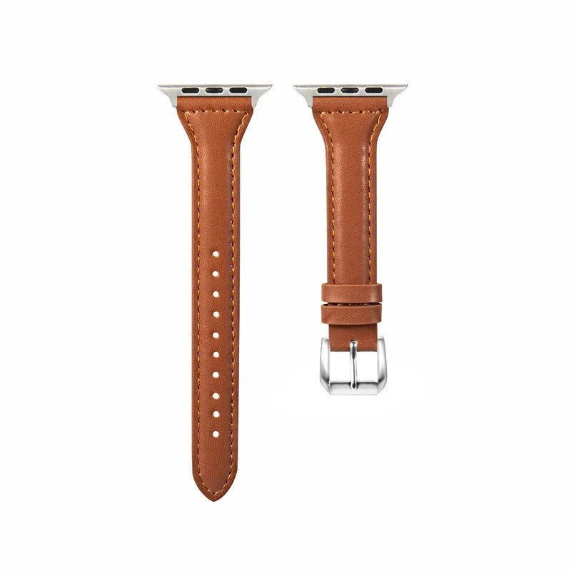 Sleek Leather Wristband for Apple Watch - Slim Design