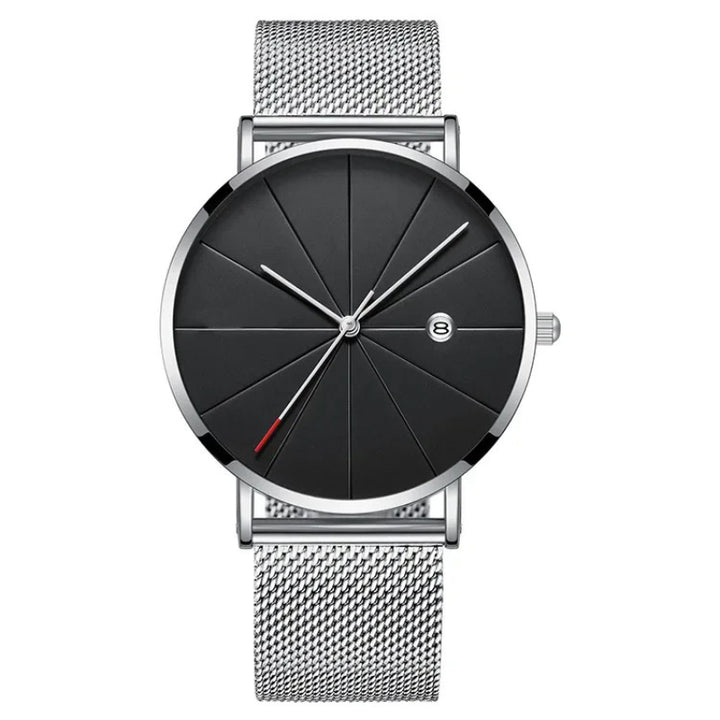 Ultra Thin Stainless Steel Mesh Belt Quartz Wristwatches
