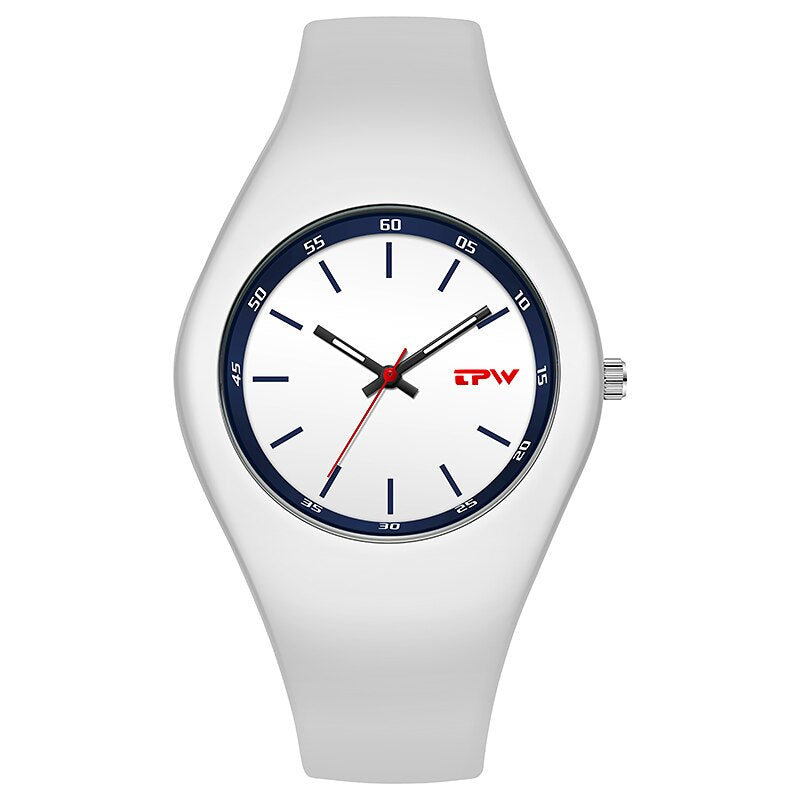 Flexible and Smooth Silicone Strap Wristwatch