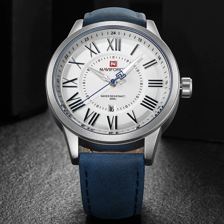 Classic Roman Numeral Dial with Soft Vegan Leather Quartz Watches