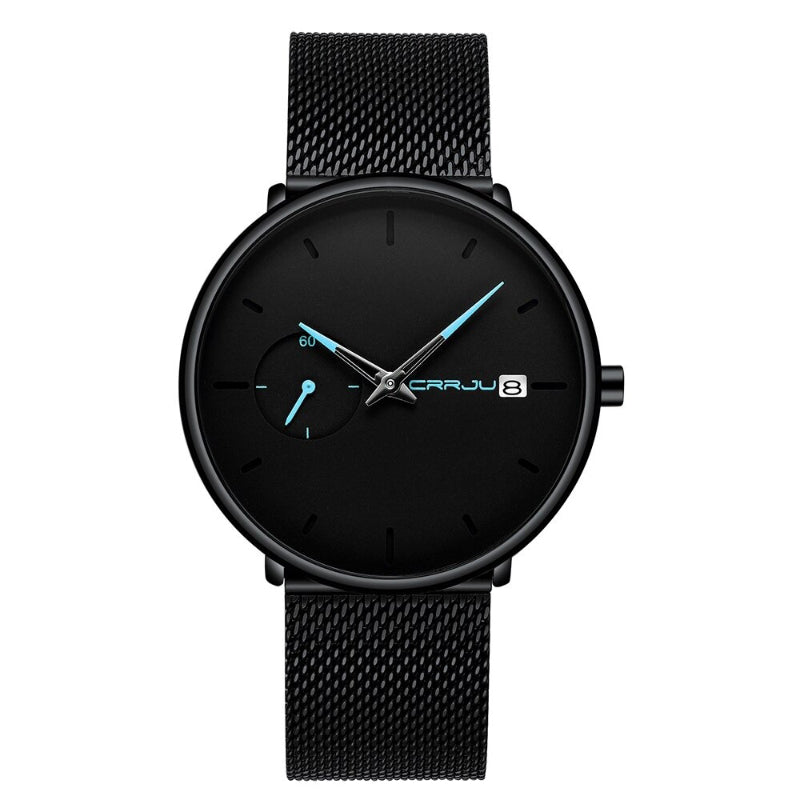 Unique Two-Tone Dauphine Hands Mesh Strap Chronograph Quartz Watches
