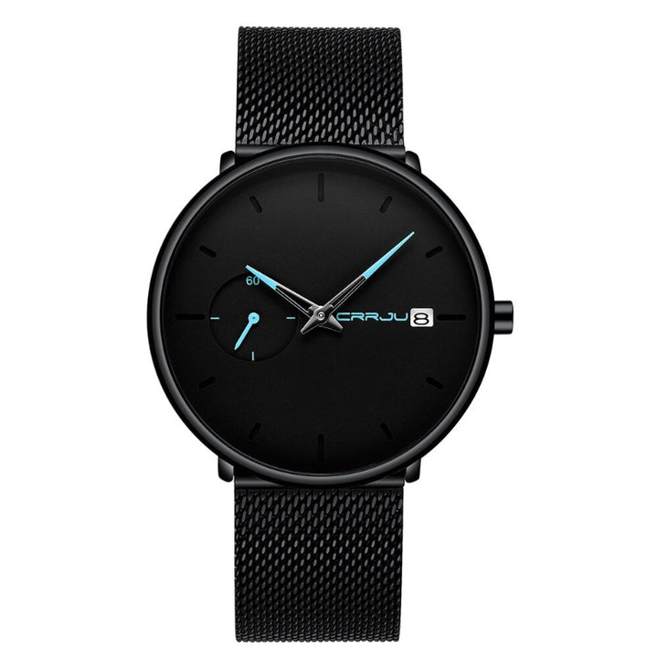 Unique Two-Tone Dauphine Hands Mesh Strap Chronograph Quartz Watches