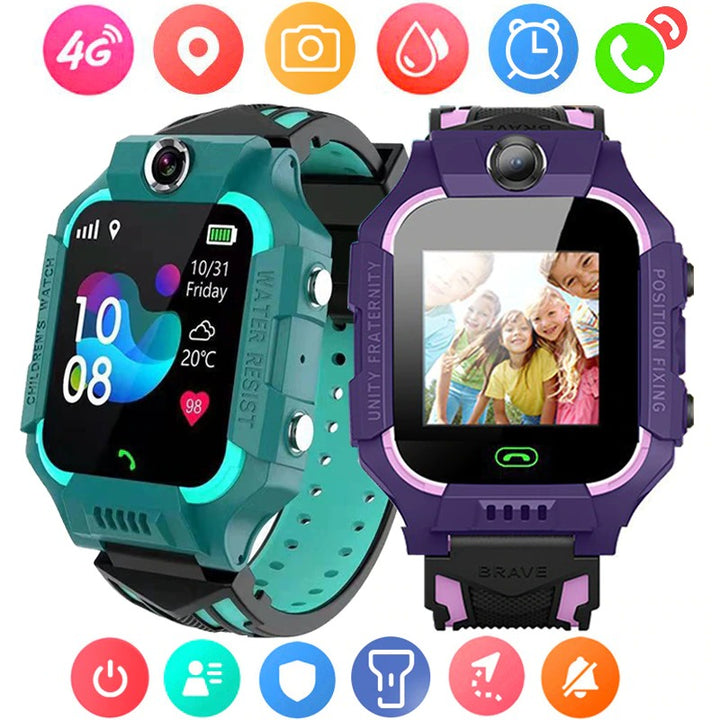 Touch Screen 4G Waterproof GPS Tracker with Two-Way Call Smartwatch for Kids