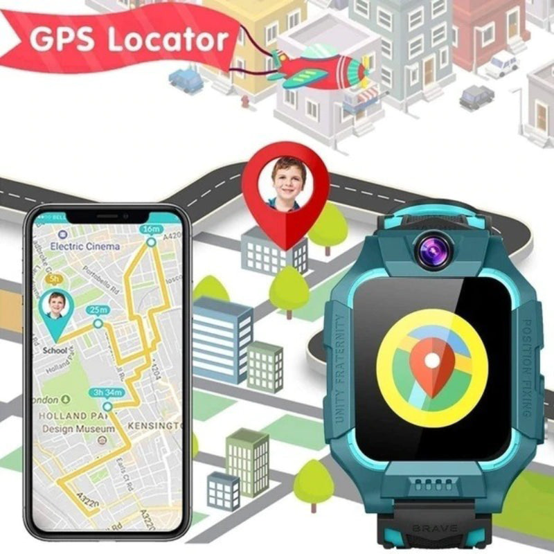 Touch Screen 4G Waterproof GPS Tracker with Two-Way Call Smartwatch for Kids