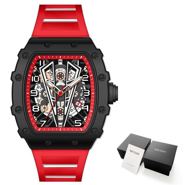 Top-Quality Tonneau Dial Style Fashion Quartz Watch for Men