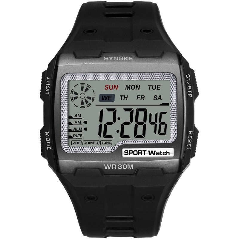 On-trend Digital Large Square Dial Waterproof Sports Watches