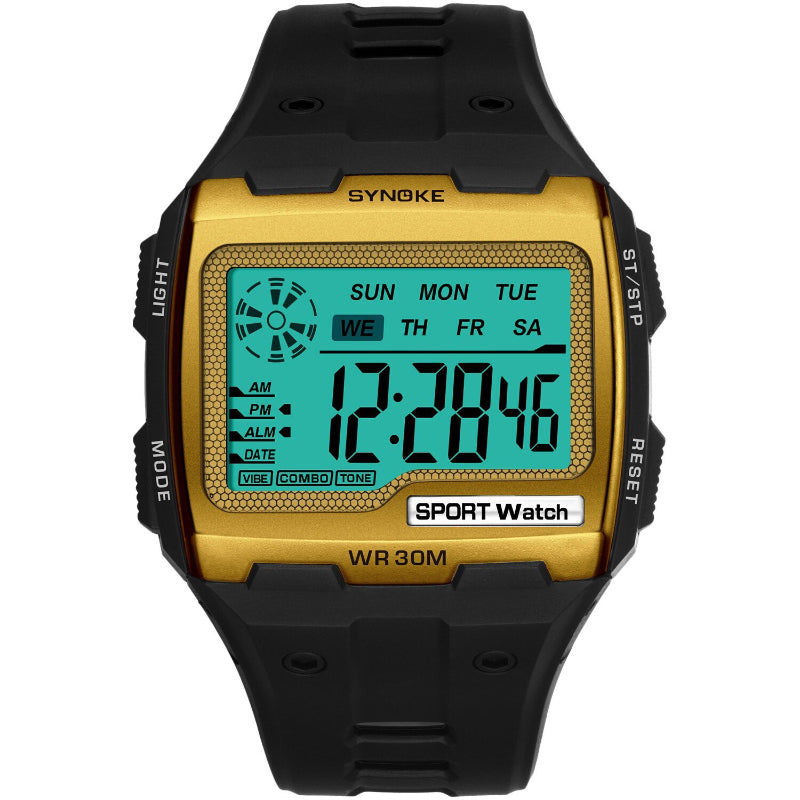 On-trend Digital Large Square Dial Waterproof Sports Watches