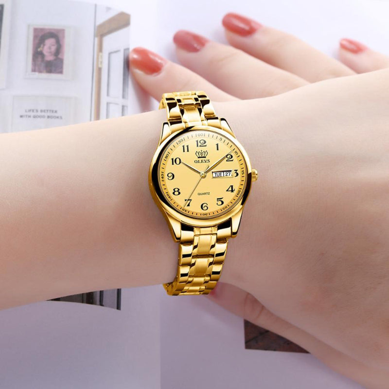 Stainless Steel Easy To Read Dial Luminous Quartz Watches