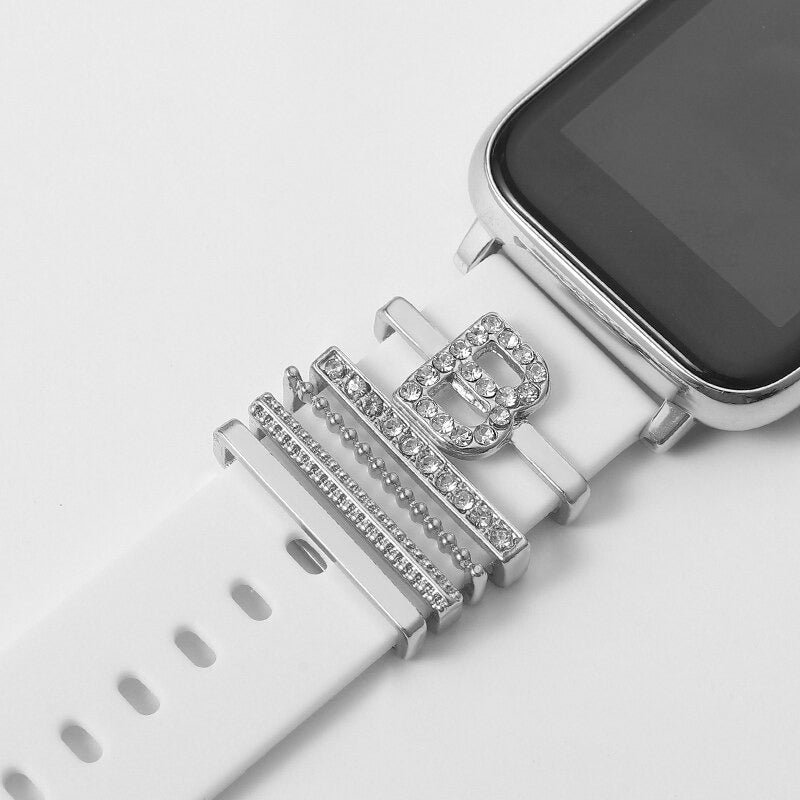 Set of Initial Letter A-Z Personalized Smart Watch Band Charms