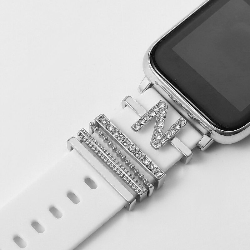 Set of Initial Letter A-Z Personalized Smart Watch Band Charms