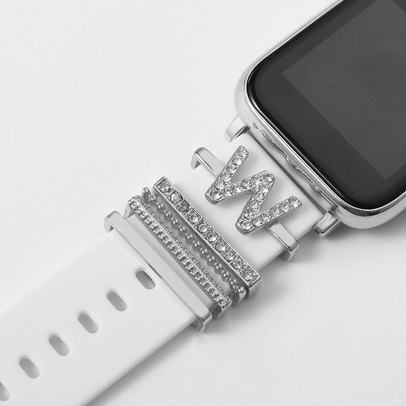 Set of Initial Letter A-Z Personalized Smart Watch Band Charms