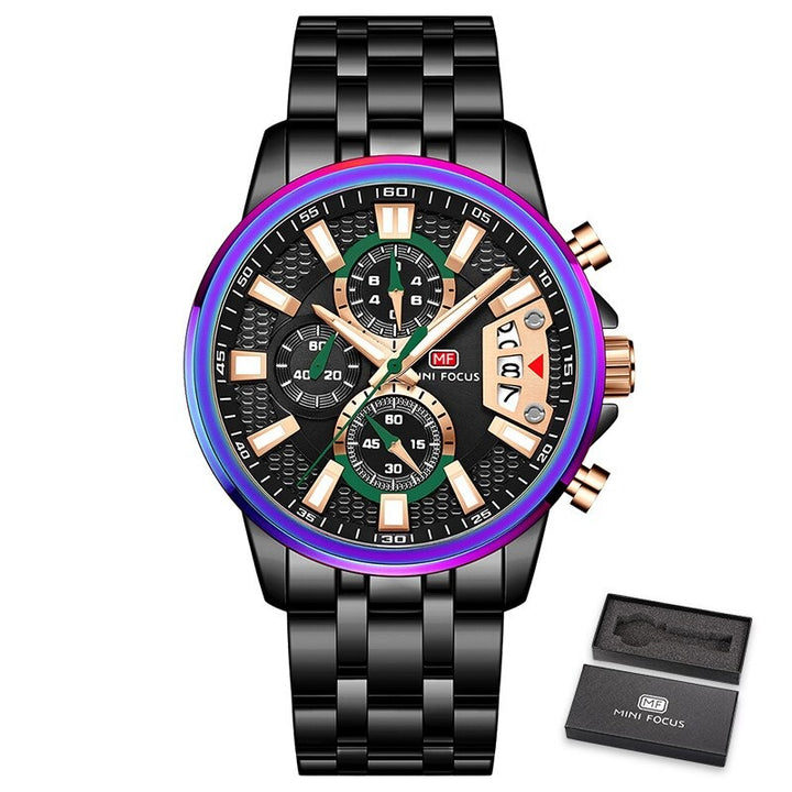 Trendy Rainbow Fashion Business and Sports Chronograph Watches