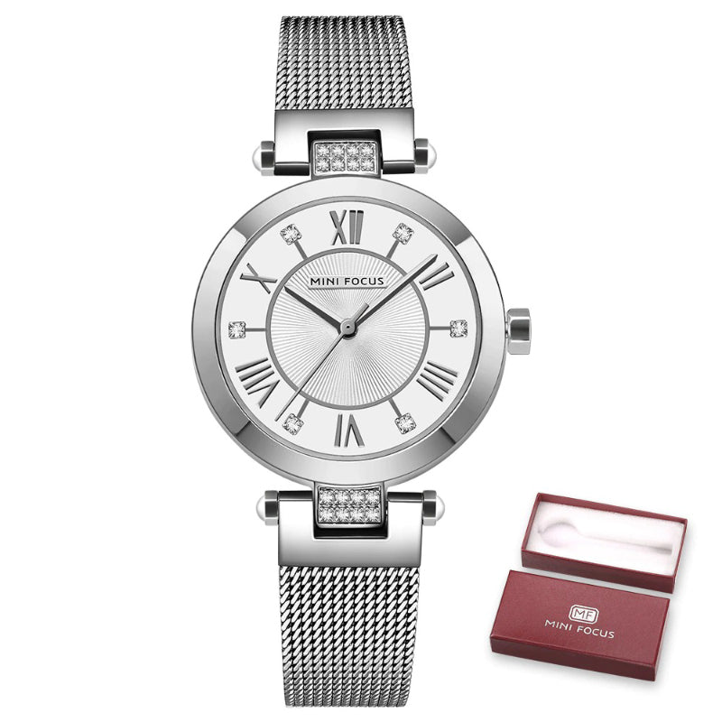 Women's Simple Roman Numeral Scale Dial Quartz Watches