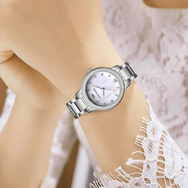 Sophisticated Mix Style Rhinestone Scale Dial Quartz Watches