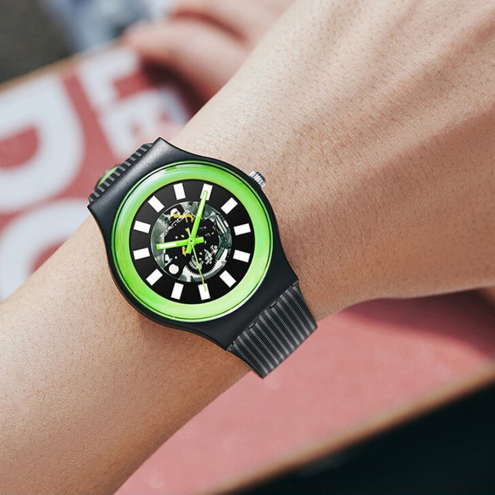 Luxurious and Unique Skeleton Dial Illusion Sports Watches