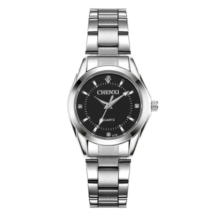Stainless Steel Multi-color Rhinestone Dial Quartz Watches