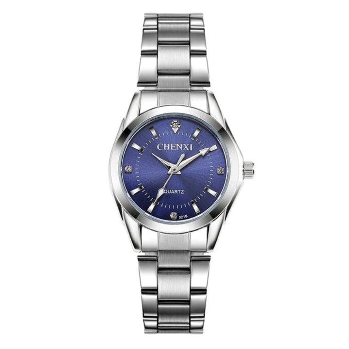 Stainless Steel Multi-color Rhinestone Dial Quartz Watches