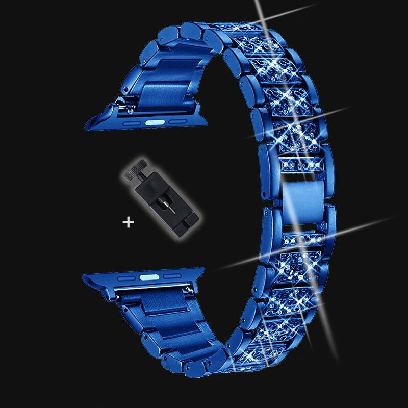 Shimmering Rhinestone Studded Apple Watch Replacement Straps