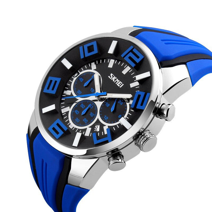 Men's Sporty Large Dial Waterproof Chronograph Quartz Watches