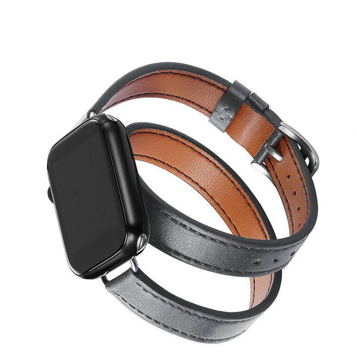 Multi-layer Leather Strap Replacements for Apple Watches