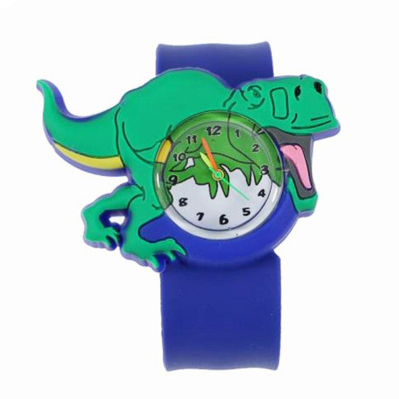 Fun and Colorful Multi-style Cartoon Dinosaur Quartz Watches for Kids