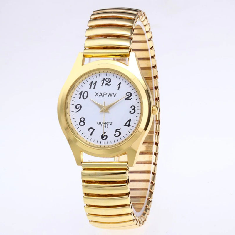 Couple's Quartz Watches with Elastic Strap Band For Men and Women