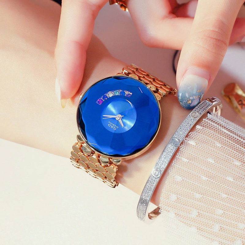 Luxurious Ultra-thin Bright Rhinestone Gradient Dial Quartz Watches