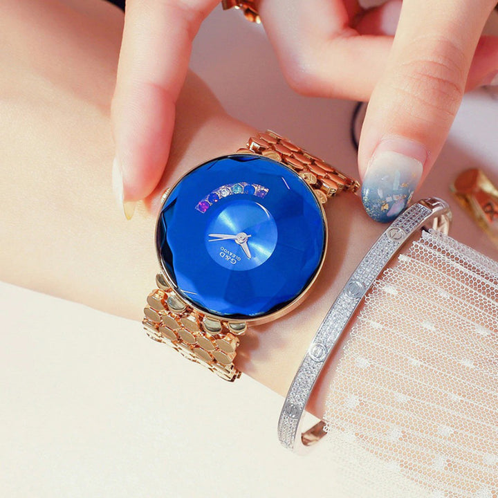 Luxurious Ultra-thin Bright Rhinestone Gradient Dial Quartz Watches