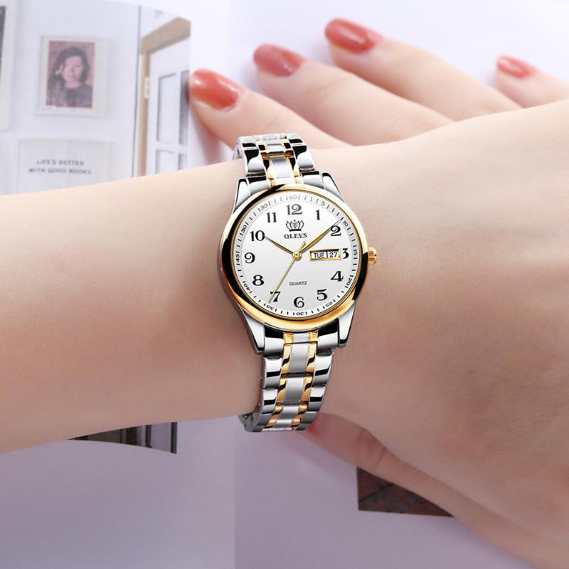 Stainless Steel Easy To Read Dial Luminous Quartz Watches