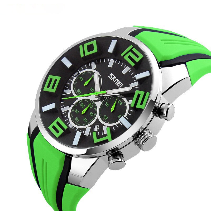 Men's Sporty Large Dial Waterproof Chronograph Quartz Watches