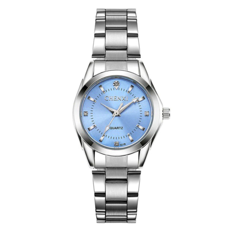 Stainless Steel Multi-color Rhinestone Dial Quartz Watches