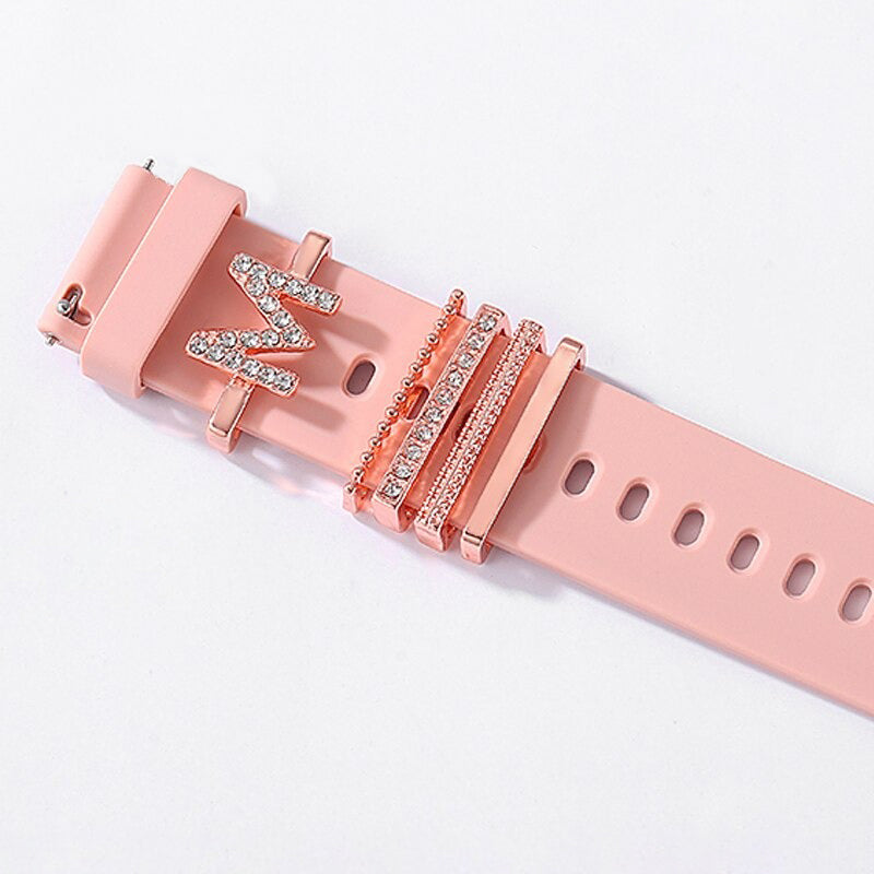 Personalized A-Z Initial Letter Smart Watch Band Charms