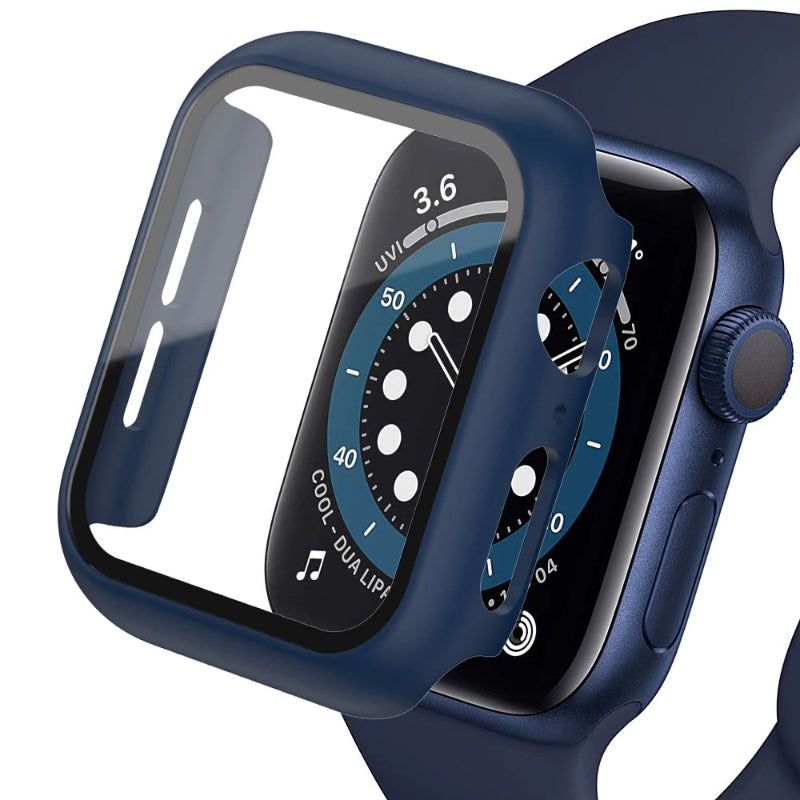 Screen Protector Tempered Glass Cover For Apple Watch Cases