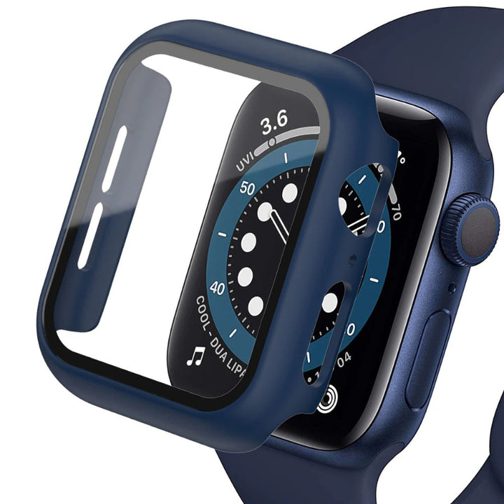 Screen Protector Tempered Glass Cover For Apple Watch Cases