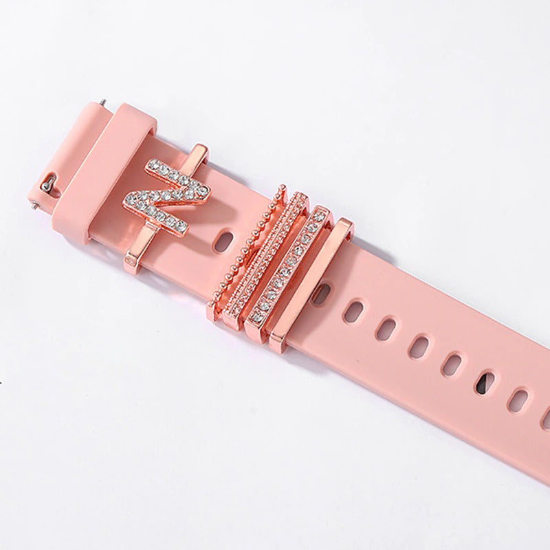 Personalized A-Z Initial Letter Smart Watch Band Charms