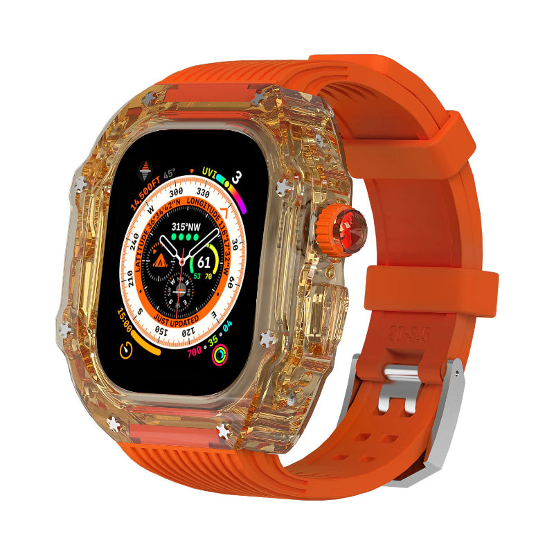 Transparent Case and Durable Replacement Straps for Apple Watches